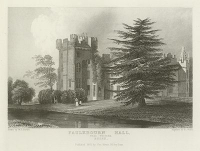Faulkbourn Hall, perto de Whitham, Essex de William Henry Bartlett