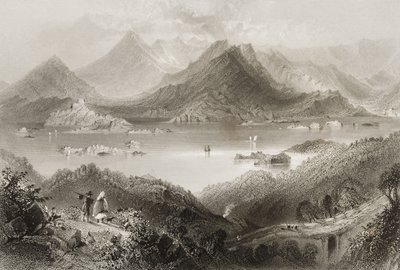 Glengarriff, Condado de Cork, na Irlanda, de "Cenário e Antiguidades da Irlanda" por George Virtue, de 1860 de William Henry Bartlett