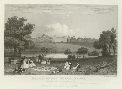 Hallingbury Place, Essex, a sede de JA Houblen, Esquire de William Henry Bartlett