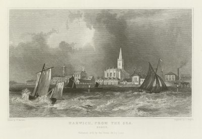 Harwich, do mar, Essex de William Henry Bartlett