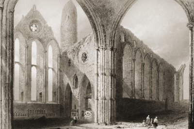 Interior, de, Hore, abadia, a, rocha, de, Cashel, município, tipperary, irlanda, de, &39;Scenery, and, antiquities, de, Ireland&39;, por, george, virtude, 1860s de William Henry Bartlett