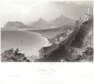 Baía de Killiney no condado de Wicklow de William Henry Bartlett