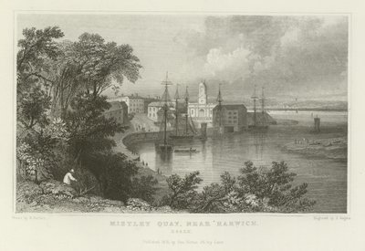 Mistley Quay, perto de Harwich, Essex de William Henry Bartlett