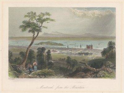 Montreal, visto da montanha de William Henry Bartlett