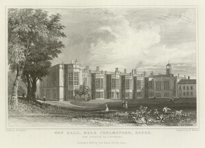 New Hall, perto de Chelmsford, Essex, agora ocupado como um convento de freiras de William Henry Bartlett