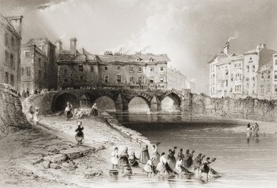 Old Baal&39;s Bridge, Limerick, Irlanda, de &39;Cenário e antiguidades da Irlanda&39; por George Virtue, de 1860 de William Henry Bartlett