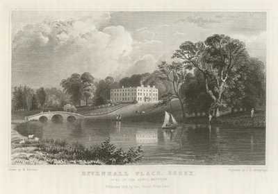 Rivenhall Place, Essex, sede do reverendo J Western de William Henry Bartlett
