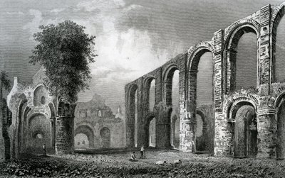 Igreja do convento do St. Botolph, Colchester, Essex, gravado por John Rogers, 1832 de William Henry Bartlett