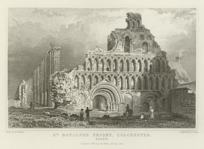 Priorado de St Botolph, Colchester, Essex de William Henry Bartlett