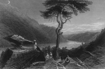 O Vale do Shenandoah, de Jefferson Rock, 1838 de William Henry Bartlett
