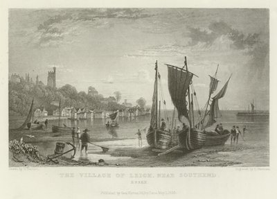 A aldeia de Leigh, perto de Southend, Essex de William Henry Bartlett
