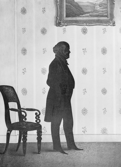 Retrato da silhueta de Martin Van Buren, 1844 de William Henry Brown