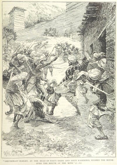 Ataque à mina em Chitral de William Henry Charles Groome