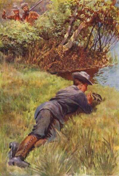 Ilustração para The Gorilla Hunters por RM Ballantyne de William Henry Charles Groome