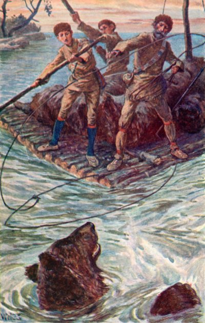 Jake jogou uma corda sobre a cabeça grizzlys de William Henry Charles Groome