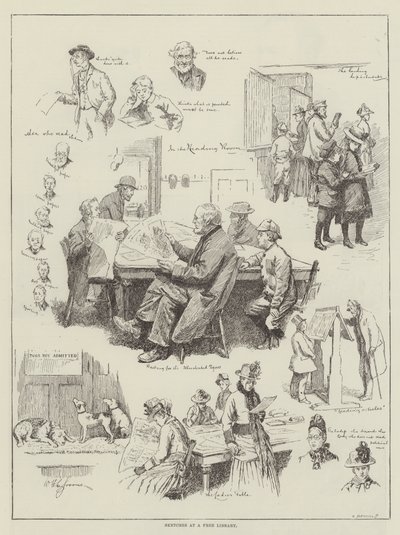 Esboços em uma biblioteca livre de William Henry Charles Groome