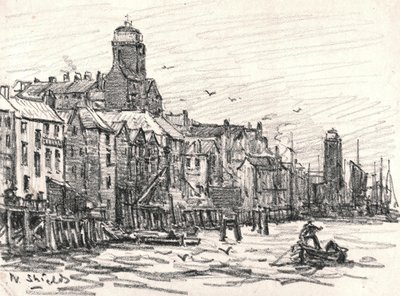 North Shields (carvão no papel) de William Henry Charlton
