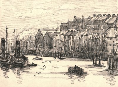 North Shields (carvão no papel) de William Henry Charlton