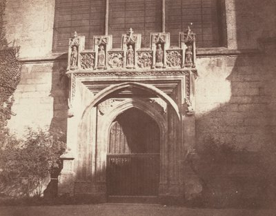 Uma porta antiga, Magdalen College, Oxford, 1843 (foto) de William Henry Fox Talbot
