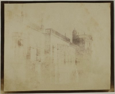 Abadia de Lacock, frente sul em direção à torre de Sharington de William Henry Fox Talbot