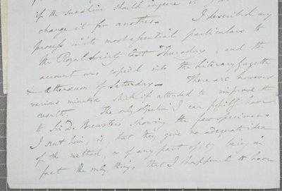 Carta assinada de William Henry Fox Talbot para James David Forbes, 1839 de William Henry Fox Talbot