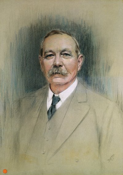 Retrato de Sir Arthur Conan Doyle (pastel sobre papel) de William Henry Gates