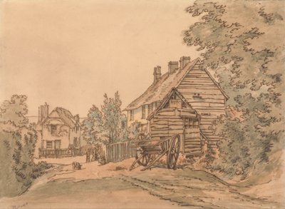 Uma rua numa aldeia rural de William Henry Hunt