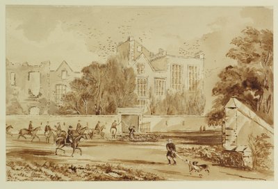 Hardwick Old Hall (aguarela sobre papel) de William Henry Hunt