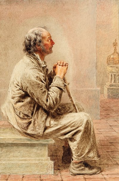 Devoção Rústica, c.1840 de William Henry Hunt