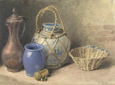 Ainda vida com jarro de gengibre, c.1825 (wc sobre grafite sobre papel) de William Henry Hunt