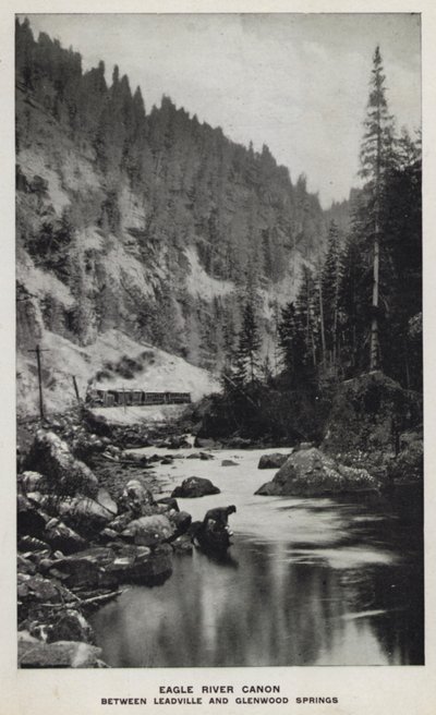 Canyons of Colorado: Eagle River Canon, Entre Leadville e Glenwood Springs (foto a p/b) de William Henry Jackson