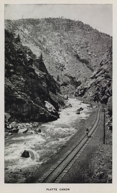Canyons of Colorado: Platte Canon (foto a p/b) de William Henry Jackson