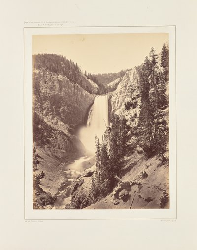 Cascatas Inferiores do Yellowstone, vista de perto de William Henry Jackson