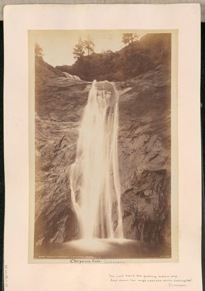 Cascata Média. Cataratas de Cheyenne de William Henry Jackson