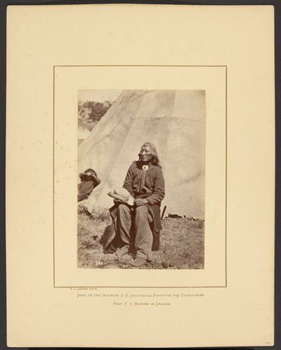 [Washakie ou Atira o Búfalo que Corre, Shoshone, Montanhas do Rio Wind, Wyoming] de William Henry Jackson