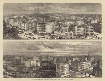 Um panorama de Chicago, do alto da prefeitura de William Henry James Boot