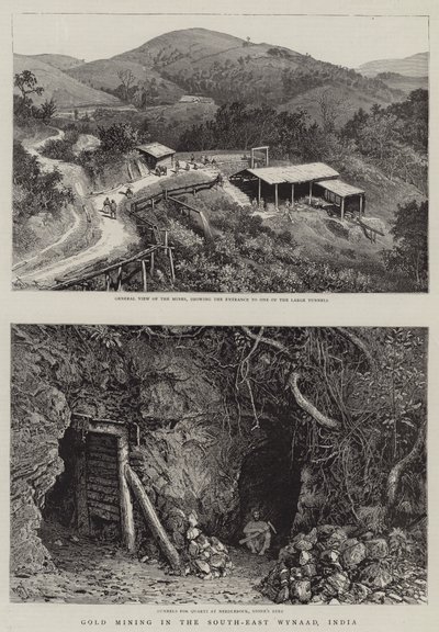 Mineração de ouro no sudeste de Wynaad, Índia de William Henry James Boot