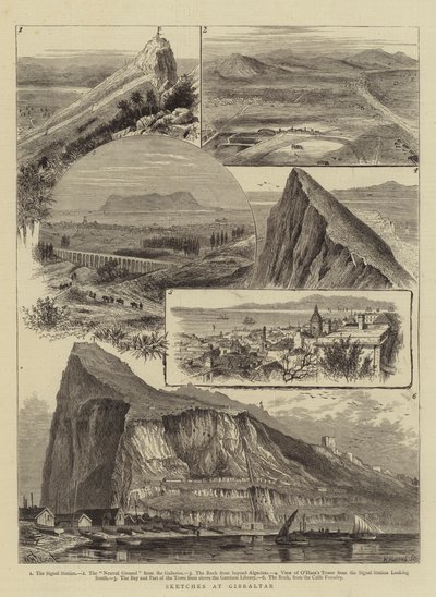 Esboços em Gibraltar de William Henry James Boot