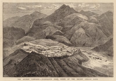 A Campanha Afegã, Forte Jugdulluck, Cena dos recentes ataques de Ghilzai de William Henry James Boot