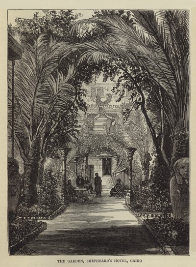O jardim, Shepheard&39;s Hotel, Cairo de William Henry James Boot
