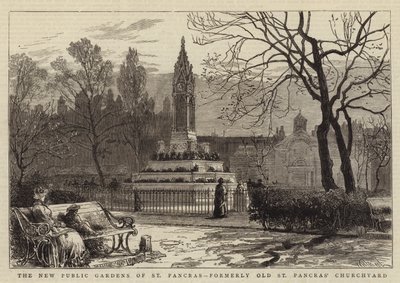 Os novos jardins públicos de St Pancras, antigo cemitério de Old St Pancras de William Henry James Boot