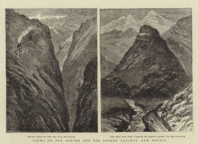 Vistas na estrada de ferro de Denver e Rio Grande, Novo México de William Henry James Boot