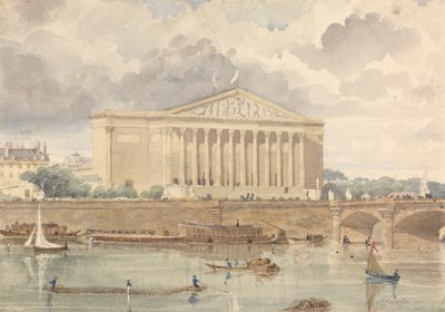 Chambre des Députés e Pont Louis XVI, 30 de Julho de 1828, 6 horas da manhã de William Henry Lake Price