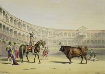 Picador desafiando o touro, 1865 de William Henry Lake Price