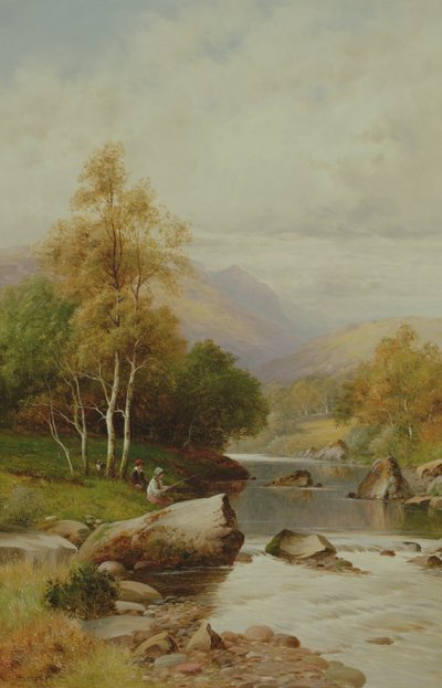 Um Local Tranquilo no Vale de Festiniog, País de Gales, 1909 de William Henry Mander