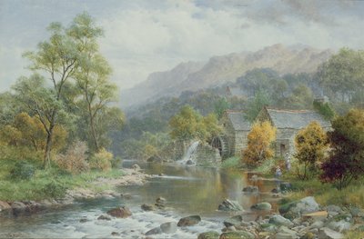 Aproximando Outono no Arran, Dolgelly (par de 77868) de William Henry Mander