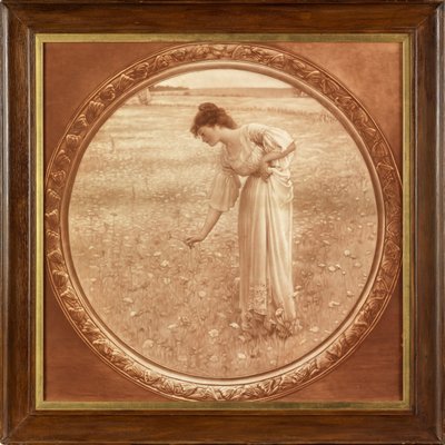 Flores do Campo (reprodução fotográfica impressa em sépia) de William Henry Margetson