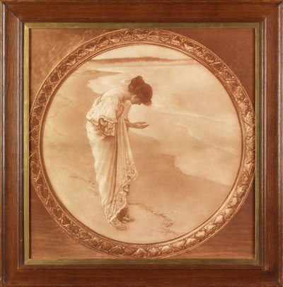 O mar tem suas pérolas (reprodução fotográfica impressa em sépia) de William Henry Margetson