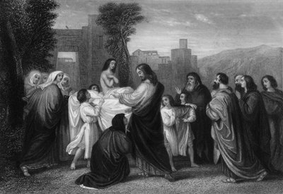 E aquele que estava morto sentou-se e começou a falar, por volta de 1830. de William Henry Mote