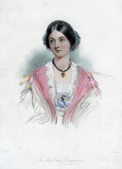 Lady Emily Dungarvon, século XIX. de William Henry Mote